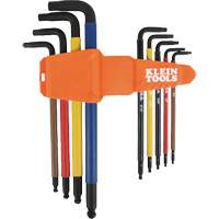 Jeu de cl&eacute; hex de style L extra longues et chromocod&eacute;es avec support, 9 mcx, Imp&eacute;rial - Klein Tools BLS9