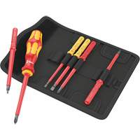 Tournevis imp&eacute;rial porte-embouts Kraftform Kompakt VDE 7 et embouts, 1000 V, 6 M - Wera Tools 05006604001