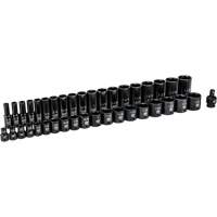 6-Point SAE Socket Set, 39 Pcs, Impact, 1/2" Drive Size, Deep - Gearwrench 099575084942