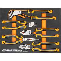 PITBULL Cushion Grip Pliers Set in Foam Storage Tray, 5 Pieces - Gearwrench 099575101137