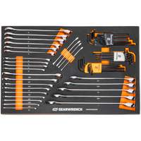 6-Point Combination Wrench and Hex Key Set in Foam Storage Tray - Gearwrench 099575101083
