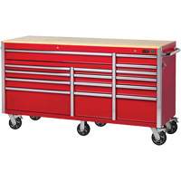 PRC7215 Armoire roulante de s&eacute;rie Pro, 15 tiroirs, 72" la x 24" p x Rouge - JET 842531