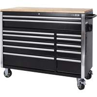 HDRC5212 Armoire mobile de s&eacute;rie HD, 12 tiroirs, 51-1/4" la x 21" p x 40-3/10" h, Noir - JET 842622