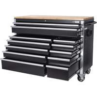 HDRC5212 Armoire mobile de s&eacute;rie HD, 12 tiroirs, 51-1/4" la x 21" p x 40-3/10" h, Noir - JET 842622