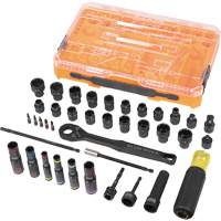 Jeu complet de douilles &agrave; chocs ouvertes & basculantes KNECT, 39 Mcx, Chocs - Klein Tools 65500KNECT