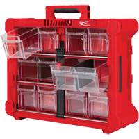 PACKOUT Tilt Bin Organizer, 15-1/5" x 19-7/10" x 6-7/10", Black/Red - Milwaukee 48-22-8433