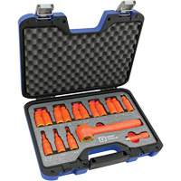 Douille isol&eacute;e, foret hex SAE & m&eacute;trique &agrave; prise 3/8" avec fixation, 1000 V, 16 M - Gray Tools 25016-I