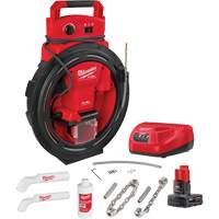 FUEL High Speed Chain Snake for 1-1/4” - 2” Pipes, Electric, 1/4" x 35' - Milwaukee 2519-21