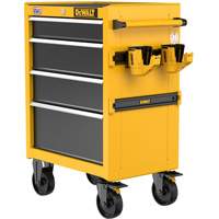 Coffre &agrave; outil roulant robuste, 4 tiroirs, 26" la x Jaune - DEWALT DWST27042