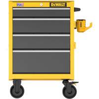 Coffre &agrave; outil roulant robuste, 4 tiroirs, 26" la x Jaune - DEWALT DWST27042