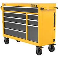 Postes de travail industriel mobile, 8 tiroirs, 52" la x Jaune - DEWALT DWST52083