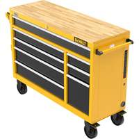 Postes de travail industriel mobile, 8 tiroirs, 52" la x Jaune - DEWALT DWST52083