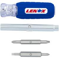 6-in-1 Multi-Bit Screwdriver, Textured Handle - Lenox LXHT68005N
