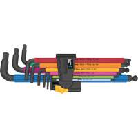 Jeu de cl&eacute;s m&acirc;les 950/9 Hex-Plus multicolore, 9 mcx, Imp&eacute;rial - Wera Tools 05022640001