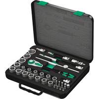 8100 SC 2 Zyklop Speed Ratchet Set, 37 Pcs, 3/8" Drive Size - Wera Tools 05003645001