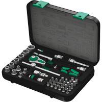 8100 SA 4 Zyklop Speed Ratchet Set, 41 Pcs, 1/4" Drive Size - Wera Tools 05003535001