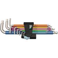 Jeu de cl&eacute;s m&acirc;les 3950/9 Hex-Plus multicolores, 9 mcx, M&eacute;trique - Wera Tools 05022669001