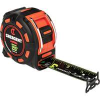 SHOCKFORCE NITE EYE Tape Measure, 1-1/4" x 25', Imperial Graduations - Lufkin By Crescent L1325B-02