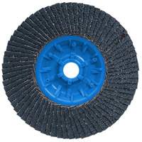 Disque &agrave; lamelles POWERBLEND TRM QC, 5" x 5/8"-11, Type 27, Grain Z40, Alumine de zirconium - JET 503573