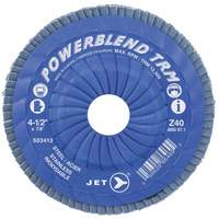 Disque &agrave; lamelles ajustables POWERBLEND TRM, 4-1/2" x 7/8", Type 29, Grain Z80, Alumine de zirconium - JET 503417