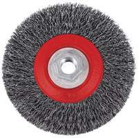 Brosse m&eacute;tallique &agrave; fils torsad&eacute;s &agrave; haut rendement 5C14T, 5" dia., Fils 0,014", Arbre 5/8"-11NC - JET 553025
