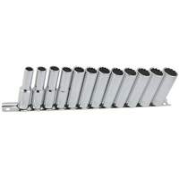 SS3812DM-12 12-Point Metric Socket Set, 12 Pcs, 3/8" Drive Size, Deep - JET 601236