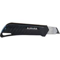 Couteau professionnel de 18 mm avec verrouillage &agrave; cliquet READYEDGE, Acier inoxydable, Robuste, Prise en Plastique - Outils Aurora 