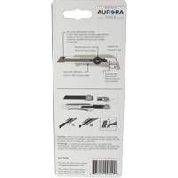 Couteau professionnel de 18 mm avec verrouillage &agrave; cliquet READYEDGE, Acier inoxydable, Robuste, Prise en Plastique - Outils Aurora 
