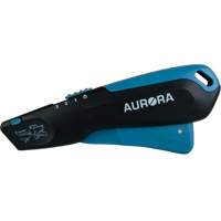 Couteau de s&eacute;curit&eacute; r&eacute;tractable READYEDGE, Acier inoxydable, Robuste, Prise en Plastique/Aluminium - Outils Aurora 
