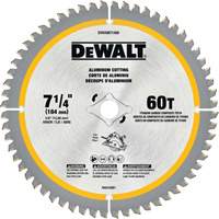 Tungsten Carbide-Tipped Steel Circular Saw Blade, 7-1/4", 60 Teeth, Non-Ferrous Use - DEWALT DWAM71460