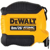 Ruban &agrave; mesurer de la s&eacute;rie ATOMIC COMPACT SERIES, 26'/8 m, Marques de goujon Imp&eacute;rial & m&eacute;trique - DEWALT DWHT38126S