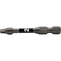 Impactech&reg; Power Bit, Square, #2 Tip, 1/4" Drive Size, 2" Length - Vega T150R2A