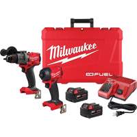 Ensemble &agrave; deux outils perceuse-visseuse &agrave; percussion &agrave; prise 1/2" M18 FUEL et visseuse hydraulique &agrave; prise hexagonale &agrave; prise 1/4" SURGE, Lithium-ion, 18 V - Milwaukee 3799-22