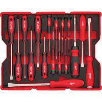 Jeu de tournevis et de leviers avec organisateur pour tiroirs PACKOUT, 17, Magn&eacute;tique - Milwaukee 48-22-0158