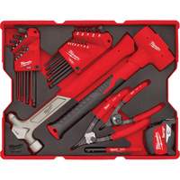 Jeu de cl&eacute;s hexagonales et marteaux avec plateau pour tiroirs PACKOUT - Milwaukee 48-22-0161