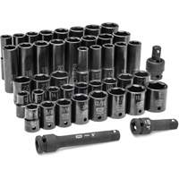 Jeu de douilles SAE/m&eacute;triques &agrave; 6 pans, 44 Mcx, Chocs, Prise de 1/2", Profond - Gearwrench 89094