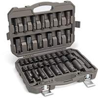 Jeu de douilles SAE/m&eacute;triques &agrave; 6 pans, 44 Mcx, Chocs, Prise de 1/2", Profond - Gearwrench 89094