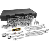 Jeu d'outils pour m&eacute;caniciens &agrave; 6 et 12 pans standards et profonds de 1/4", 3/8" et 1/2" SAE/m&eacute;triques - Gearwrench 89058