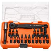 Jeu de forets &agrave; chocs et micro rochet ProFlex, 20 Mcx, Prise de 1/4" - Klein Tools 32787S