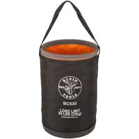 Straight Utility Bucket, 17" L x 12" W x 4" H, Nylon, Black/Grey/Orange - Klein Tools BC535.