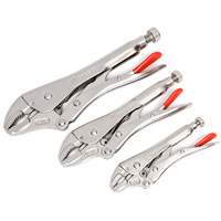 Curved Jaw Locking Pliers with Wire Cutter Set, 3 Pieces - Crescent CLP3SETN-08