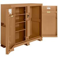 Model 111 Jobsite Cabinet with Padlock, Steel, 47.5 Cubic Feet, Tan - Knaack 111-KL