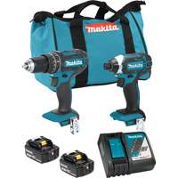 Ensemble visseuse &agrave; chocs et perceuse-visseuse &agrave; chocs sans fil LXT, 18 V - Makita DLX2131X5
