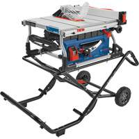 Scie &agrave; table de chantier avec support roulant Gravity-Rise, 120 V, 15 A, 3800 tr/min - Bosch GTS15-10