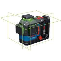 Laser dalignement/nivellement 360 connect&eacute; &agrave; faisceau vert &agrave; trois points - Bosch GLL330-80CGL