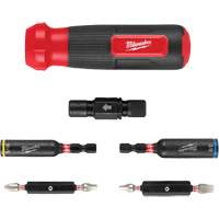 Tournevis multi-usage 8-en-1 avec embouts et tourne-&eacute;crous &agrave; chocs SHOCKWAVE, 8-1/3" lo, Prise Coussin&eacute;e - Milwaukee 48-22-2922