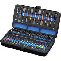 Master Impact Driver Bit Set, 64 Pcs., Hex/Nutsetter/Phillips/Slotted/Square/Torx&reg; - Vega T64-2BX