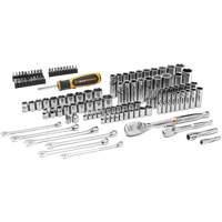 Jeu d'outils manuels pour m&eacute;canicien 90T SAE/m&eacute;trique avec prises 1/4" & 3/8" - Gearwrench GW90SCBMTS