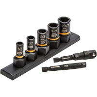 SAE Bolt Biter Extraction Socket Set, 7 Pcs, Impact, 1/4"/3/8" Drive Size - Gearwrench 83911