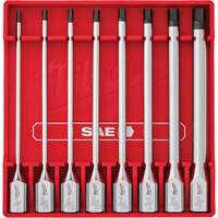 Jeu de douilles longues &agrave; embouts SAE, Hexagonale, Prise 3/8", 8 mr - Milwaukee 48-22-9546